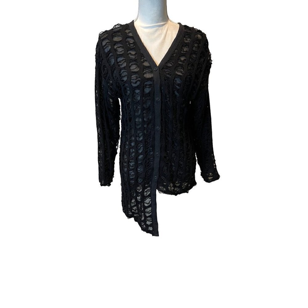 Replika Womens Cardigan Size Small Art To Wear Asymmetrical Sweater Wool Cotton